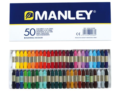 Lapis cera manley 50 cores , Manley , 4482 , 8414326000880